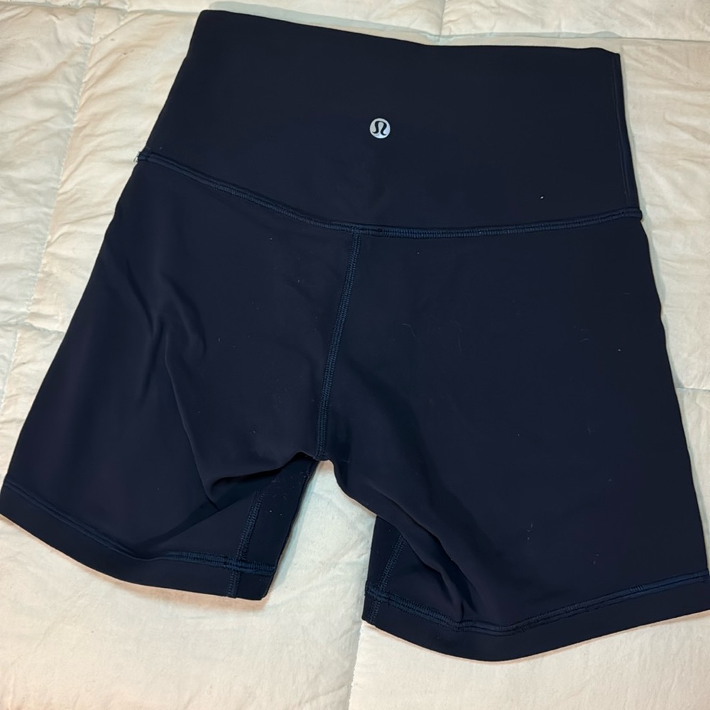 Navy blue align shorts